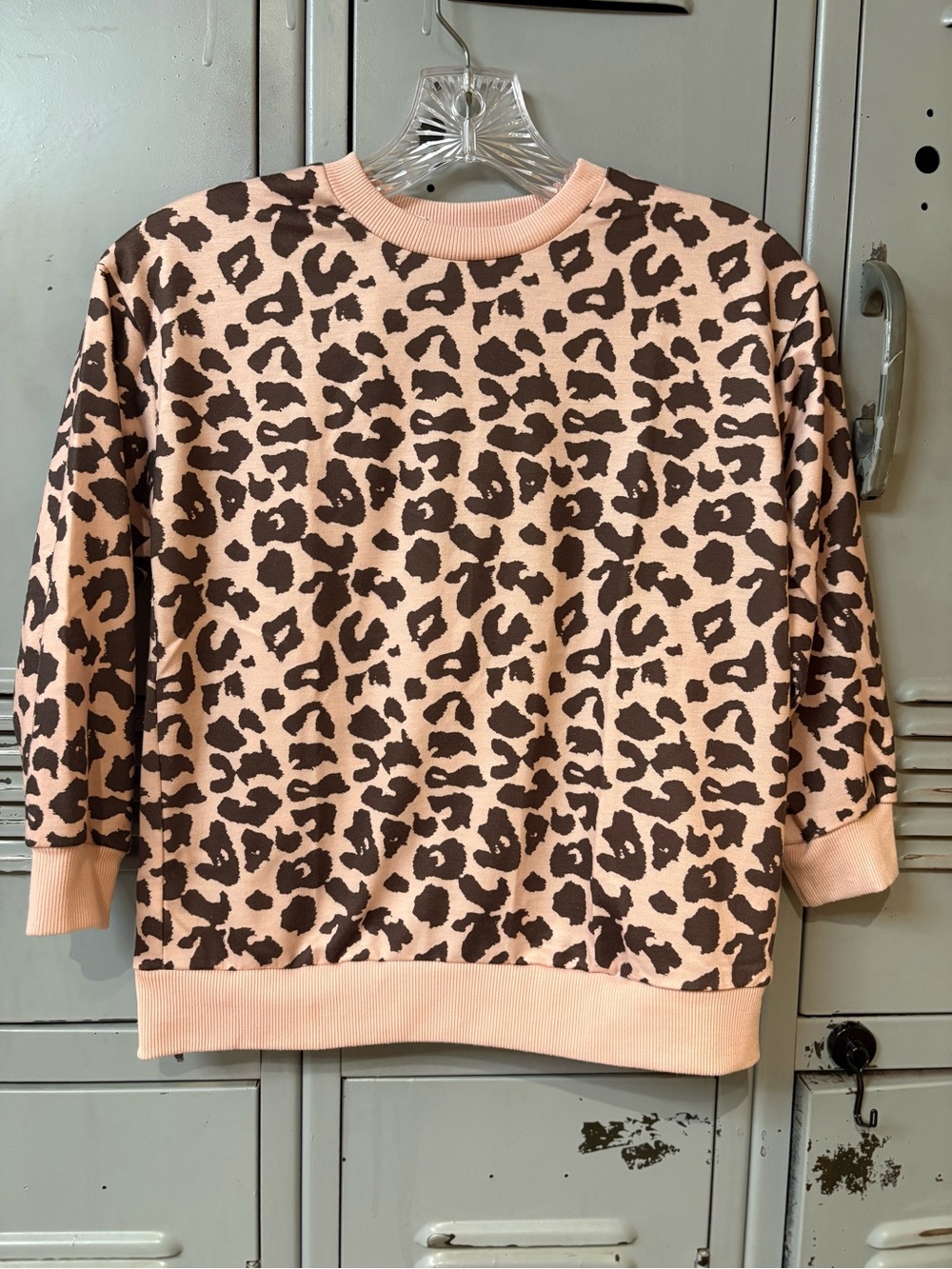 Girl’s Pink Leopard Print Sweatshirt